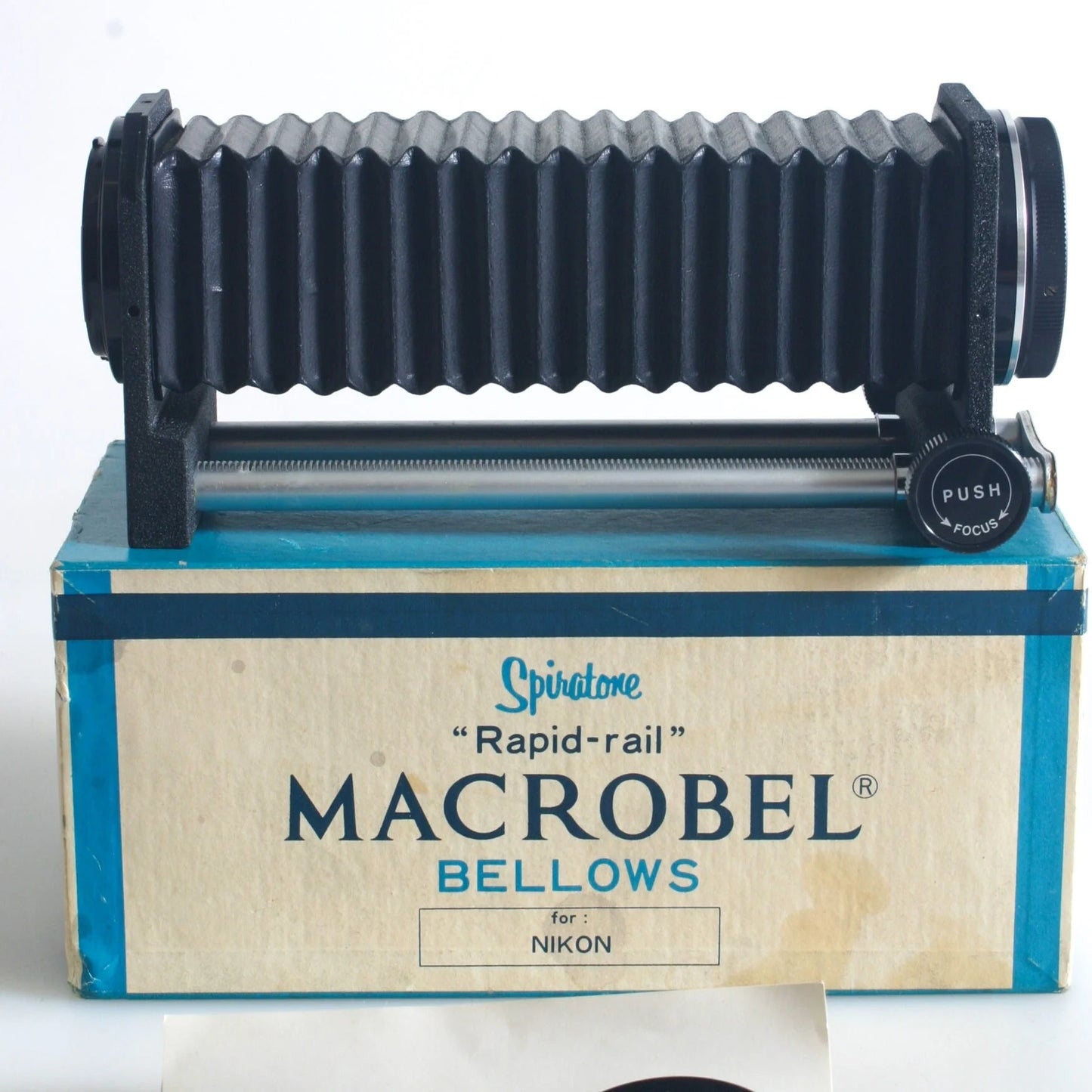 Spiratone "Rapid Rail" Macrobel Bellows For Nikon