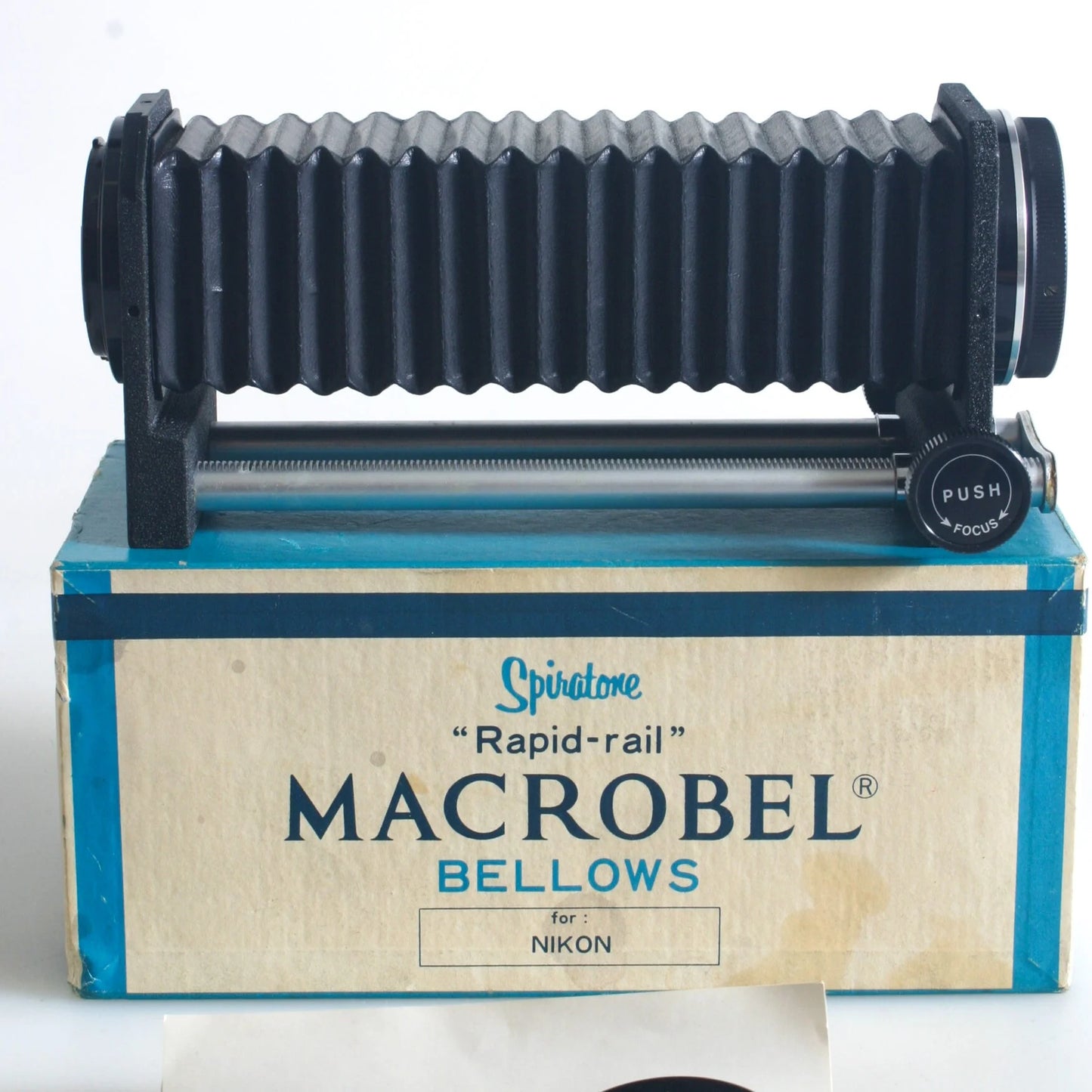 Spiratone "Rapid Rail" Macrobel Bellows For Nikon