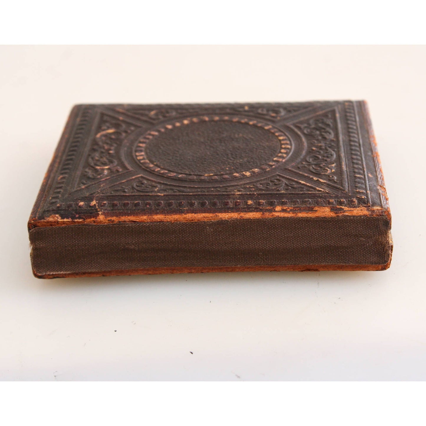 Rare 1840s 6th Plate Photo Carrier with Pressed Flowers