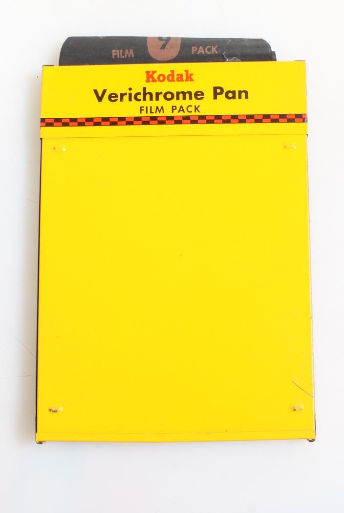 Kodak 4 X 5 Film Pack Verichrome Pan, Vintage, Display Only