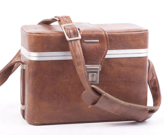 Camera Case w/ Strap, Vintage, Brown. Not Real Leather