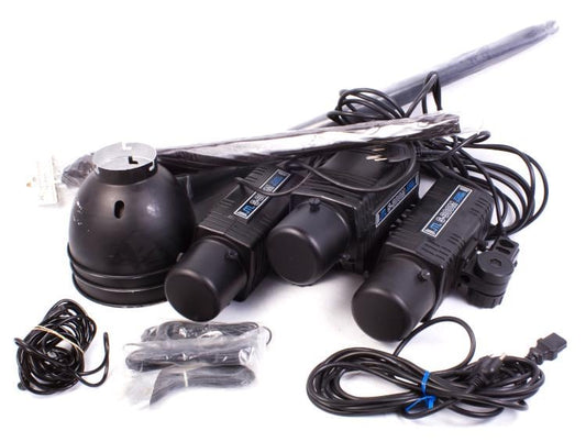 Jtl S300 M Strobe Studio Lighting Set, 3 Lights, Two Umbrellas & Sync Cords