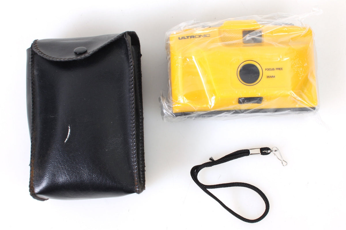 35mm Yellow Camera w/ Case and Wrist Strap