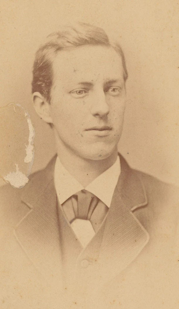 Exhausted, Yet Clean Cut, Looking Man. Cabinet Card.
