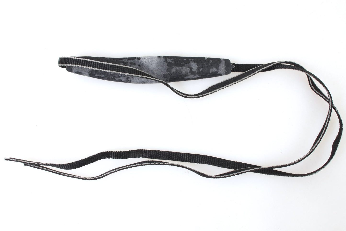 Camera Strap Black and Grey Pin Stripe 1970s