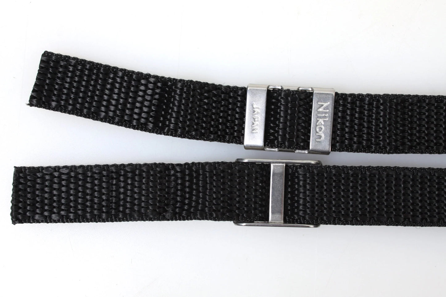 1960s Vintage Bag Strap Black w/ Stainless Steel Clips