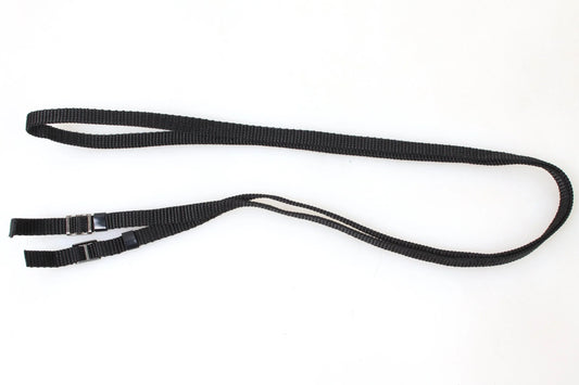 Camera Strap Thin Black w/ Stainless Steel Clips, 1980s