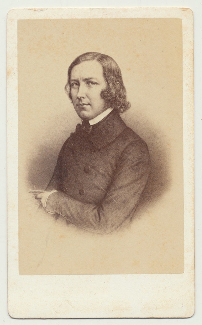 This Man has a Secret. Photo of an Etching. CDV. Paris, France.