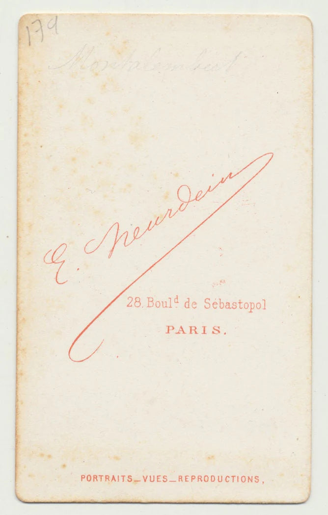 This Man has a Secret. Photo of an Etching. CDV. Paris, France.