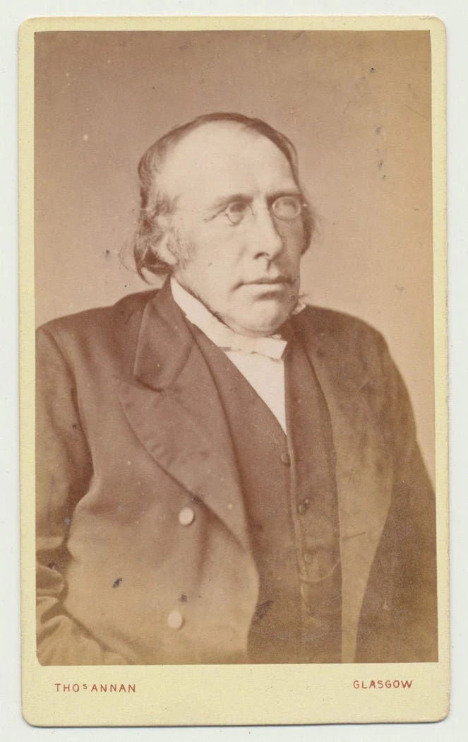 Older Man in Undersized Glasses. CDV. Glasgow, Scotland.