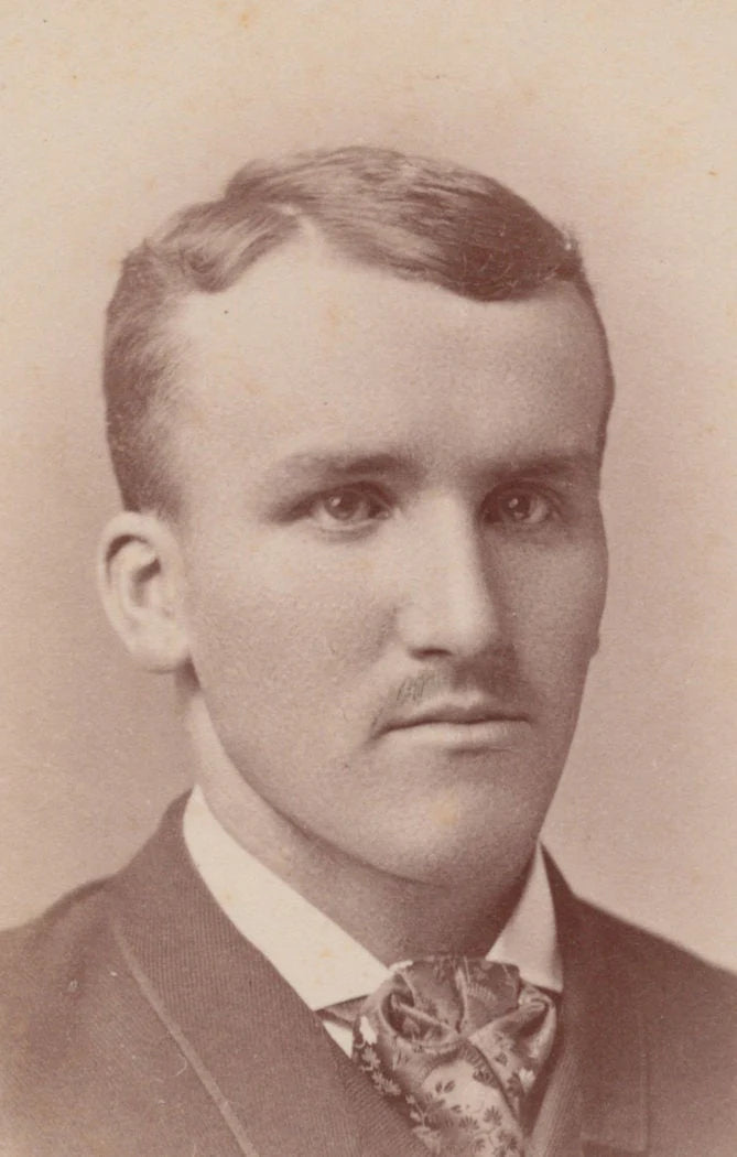 Young Man w/ Kind Look and Fashionable Ascot Tie. CDV. Lancaster, PA, USA.
