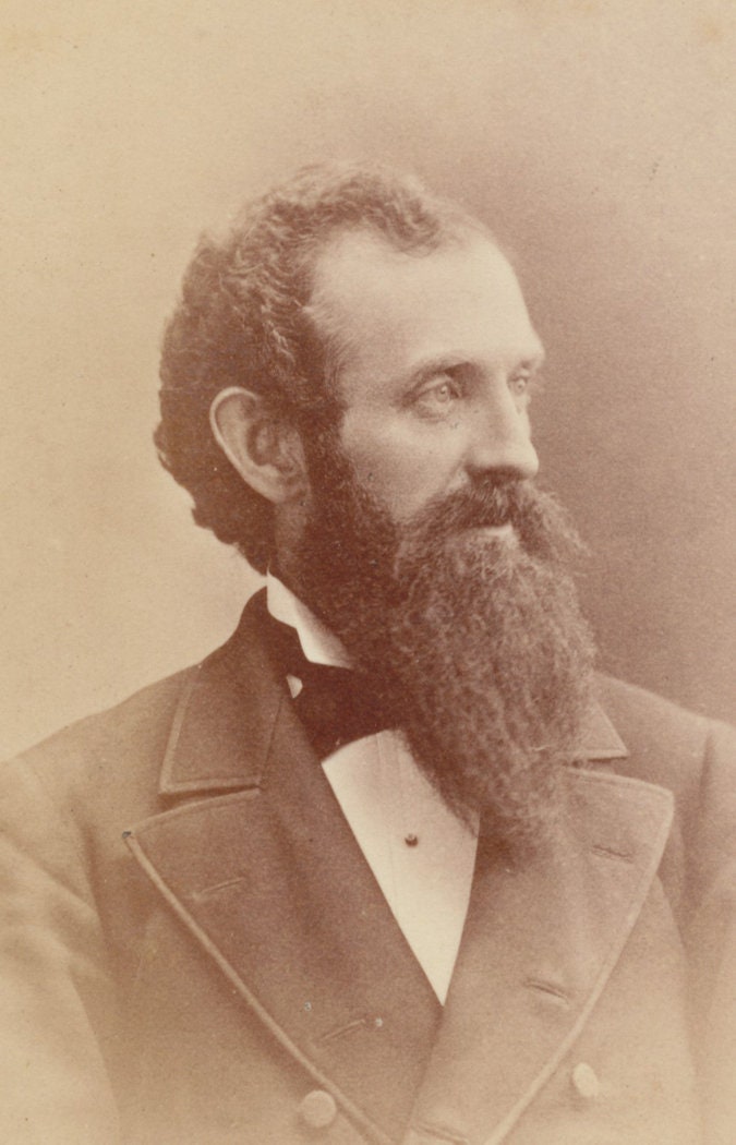 Extremely Handsome Man w/ a Beard to Match. CDV. Trenton, New Jersey, USA.