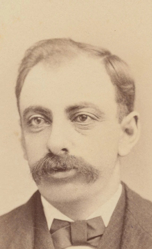 Tired Man w/ Unkempt Mustache and Three Piece Suit. CDV. Charlestown, Mass, USA.