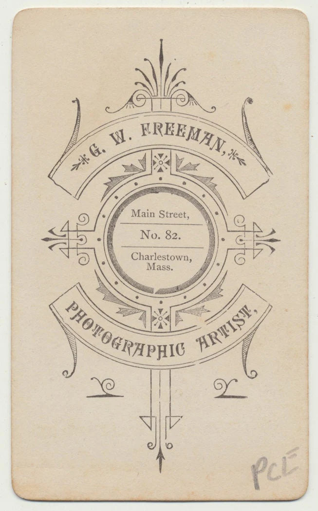 Tired Man w/ Unkempt Mustache and Three Piece Suit. CDV. Charlestown, Mass, USA.