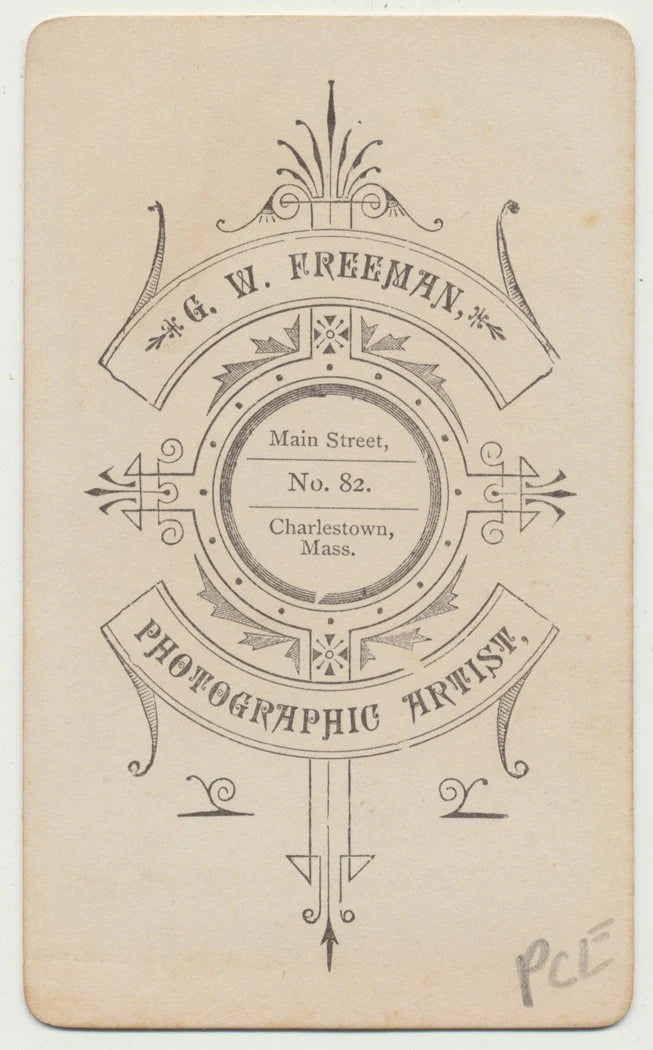 Tired Man w/ Unkempt Mustache and Three Piece Suit. CDV. Charlestown, Mass, USA.
