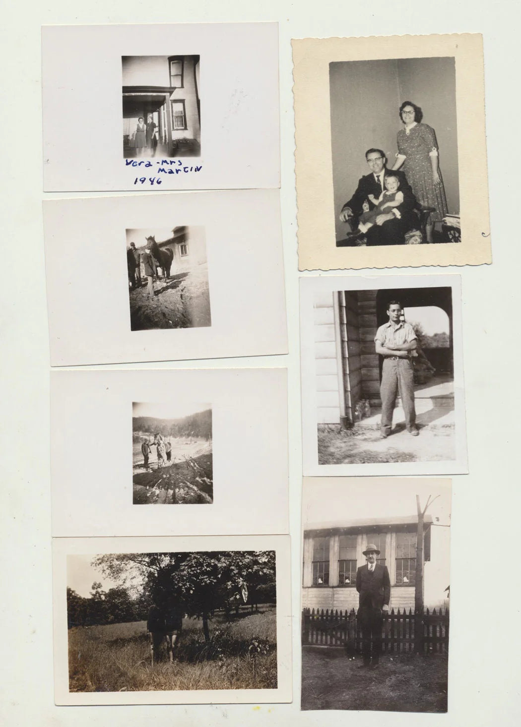 Large Lot of Found Photos. Snapshots. 44 Silver Prints. People, Places, Animals.
