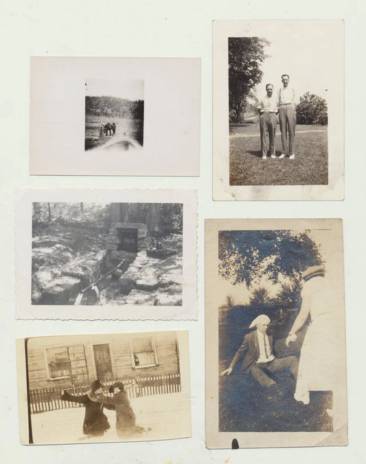 Large Lot of Found Photos. Snapshots. 53 Silver Prints. People, Places, Animals.