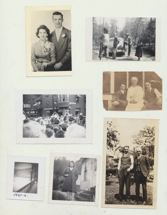 Large Lot of Found Photos. Snapshots. 69 Silver Prints. People and Places.