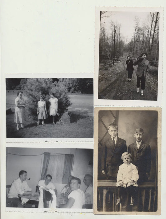 Large Lot of Found Photos. Snapshots. 31 Silver Prints. People and Places.