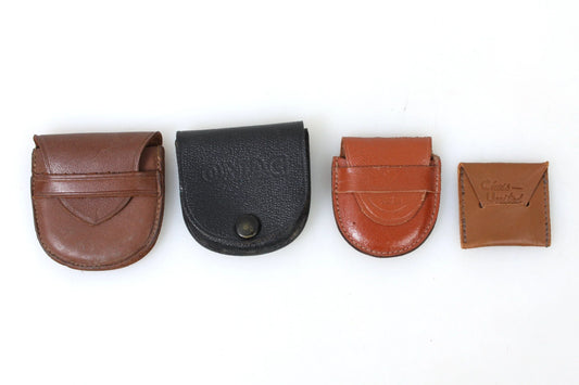 Camera Accessory Leather Cases from 1950s. Lot of 4. Various Brands and Sizes.