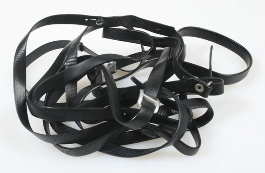 VINTAGE BLACK CAMERA STRAPS, SET OF 3
