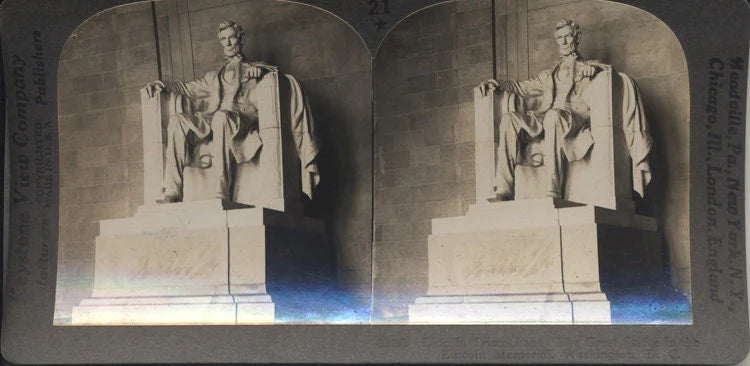 Stereoview of Abraham Lincoln Memorial - Washington, DC