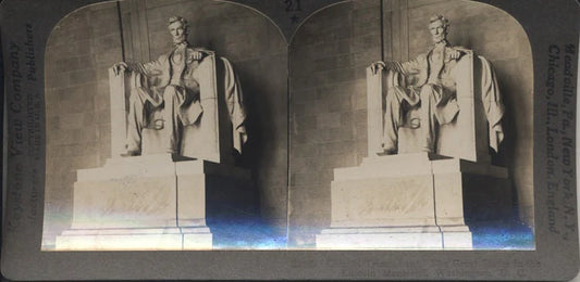 Stereoview of Abraham Lincoln Memorial - Washington, DC