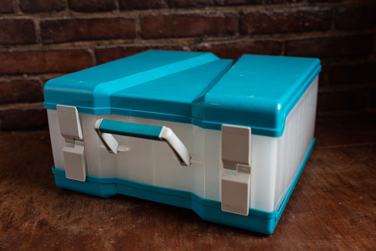 Cyan & Clear Photo Negative Storage Case - Two-Sided Organizer