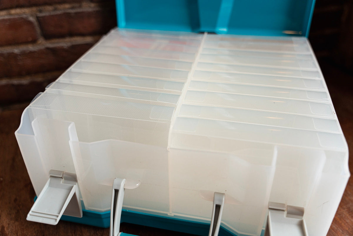 Cyan & Clear Photo Negative Storage Case - Two-Sided Organizer