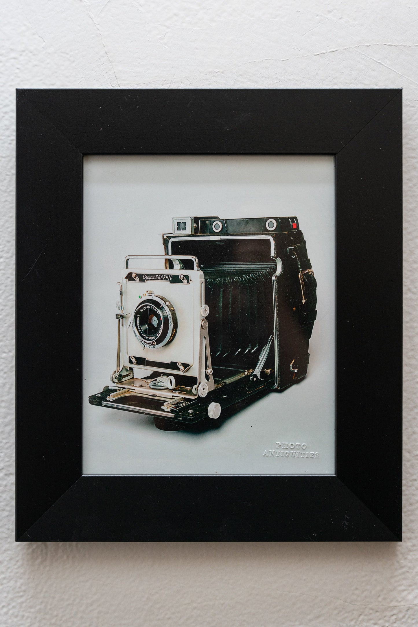 Crown Graphic 4x5 Camera Framed Photograph - 7 1/2 x 9 9/16