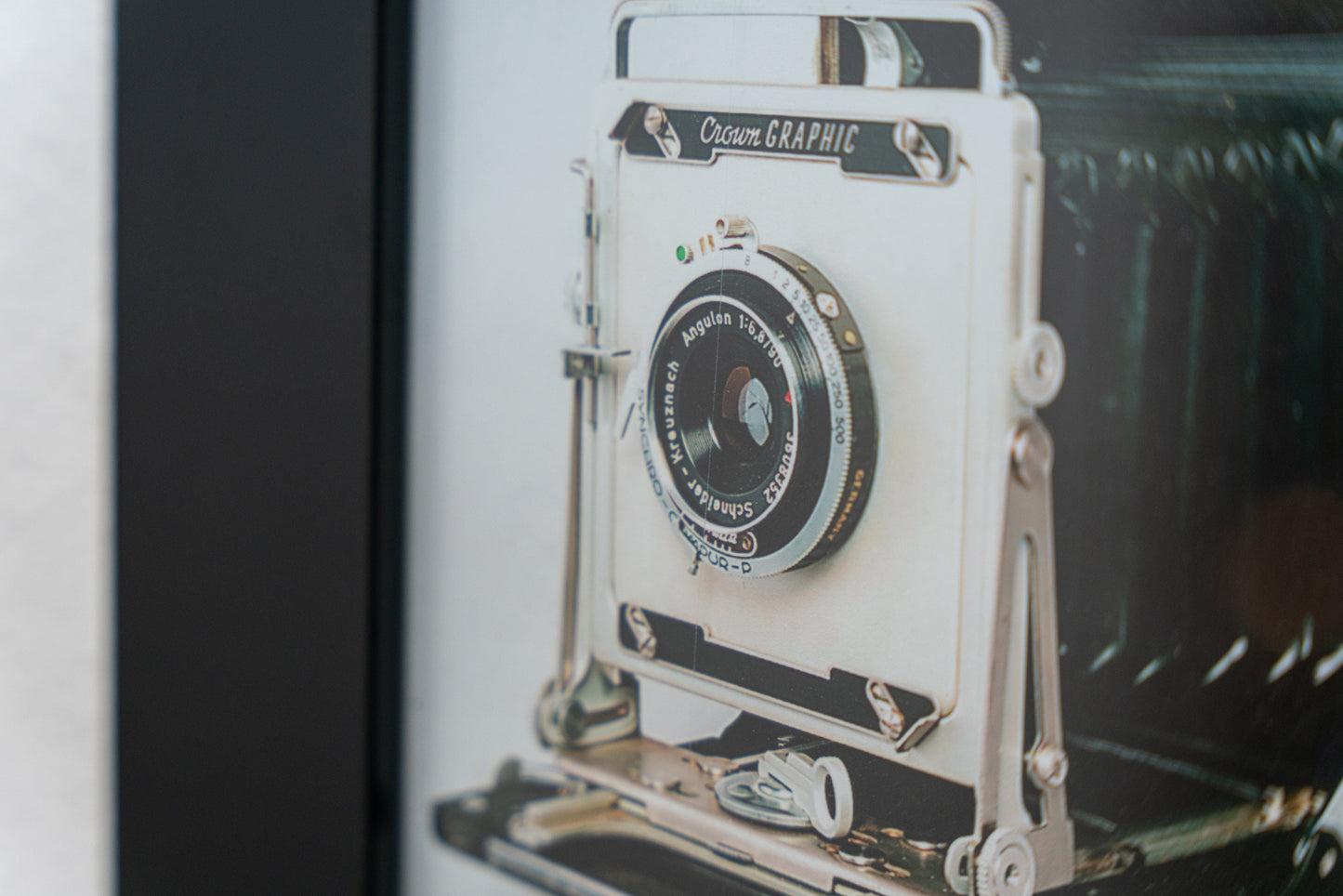Crown Graphic 4x5 Camera Framed Photograph - 7 1/2 x 9 9/16