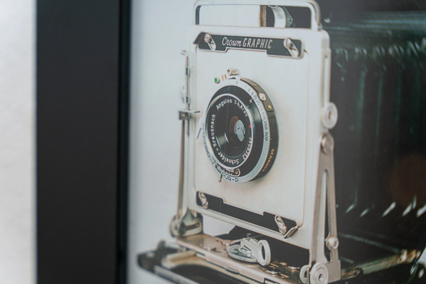 Crown Graphic 4x5 Camera Framed Photograph - 7 1/2 x 9 9/16