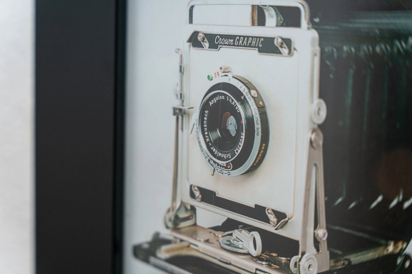 Crown Graphic 4x5 Camera Framed Photograph - 7 1/2 x 9 9/16