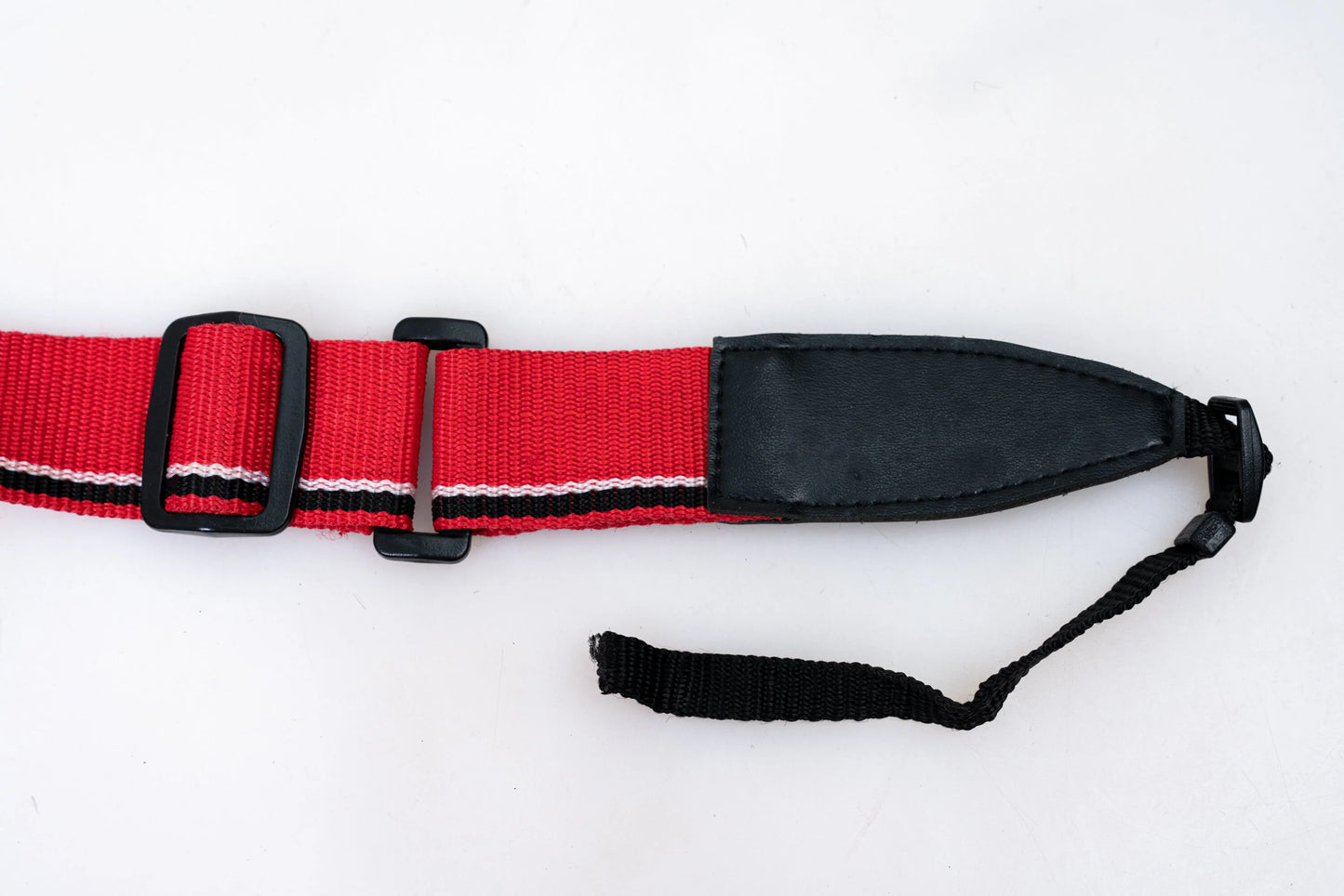Unbranded Red, White, and Black Camera Strap w/ Two 35mm Film Holders