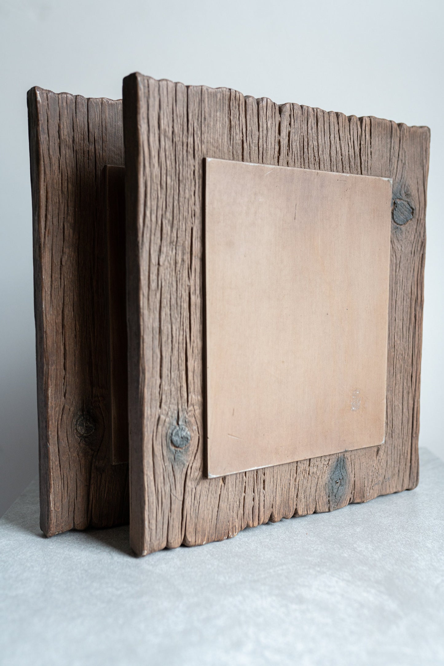 7 1/2 x 9 1/2 Photo Plaque on Faux Wood - Set of 2
