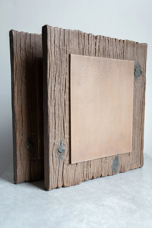7 1/2 x 9 1/2 Photo Plaque on Faux Wood - Set of 2