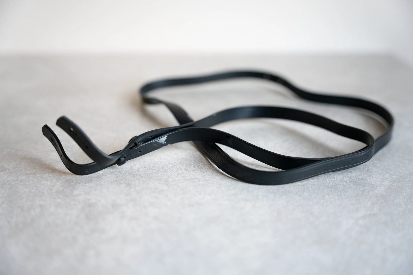 Thin Black Vinyl Camera Strap - 1960s