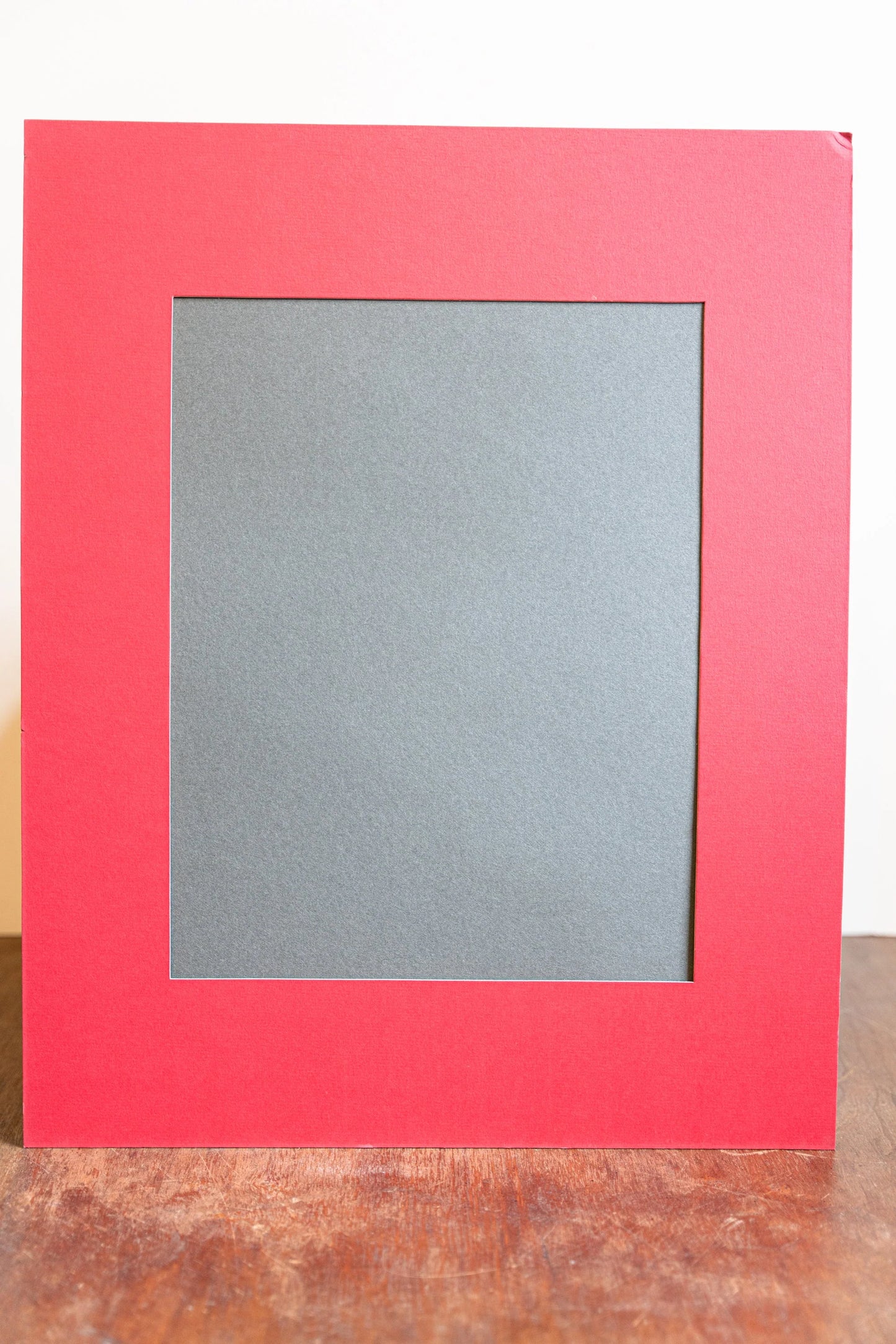16in x 20in Red Pre-Cut Mat Board w/ 10 1/4in x 13 1/2in Image Opening - Lot 4