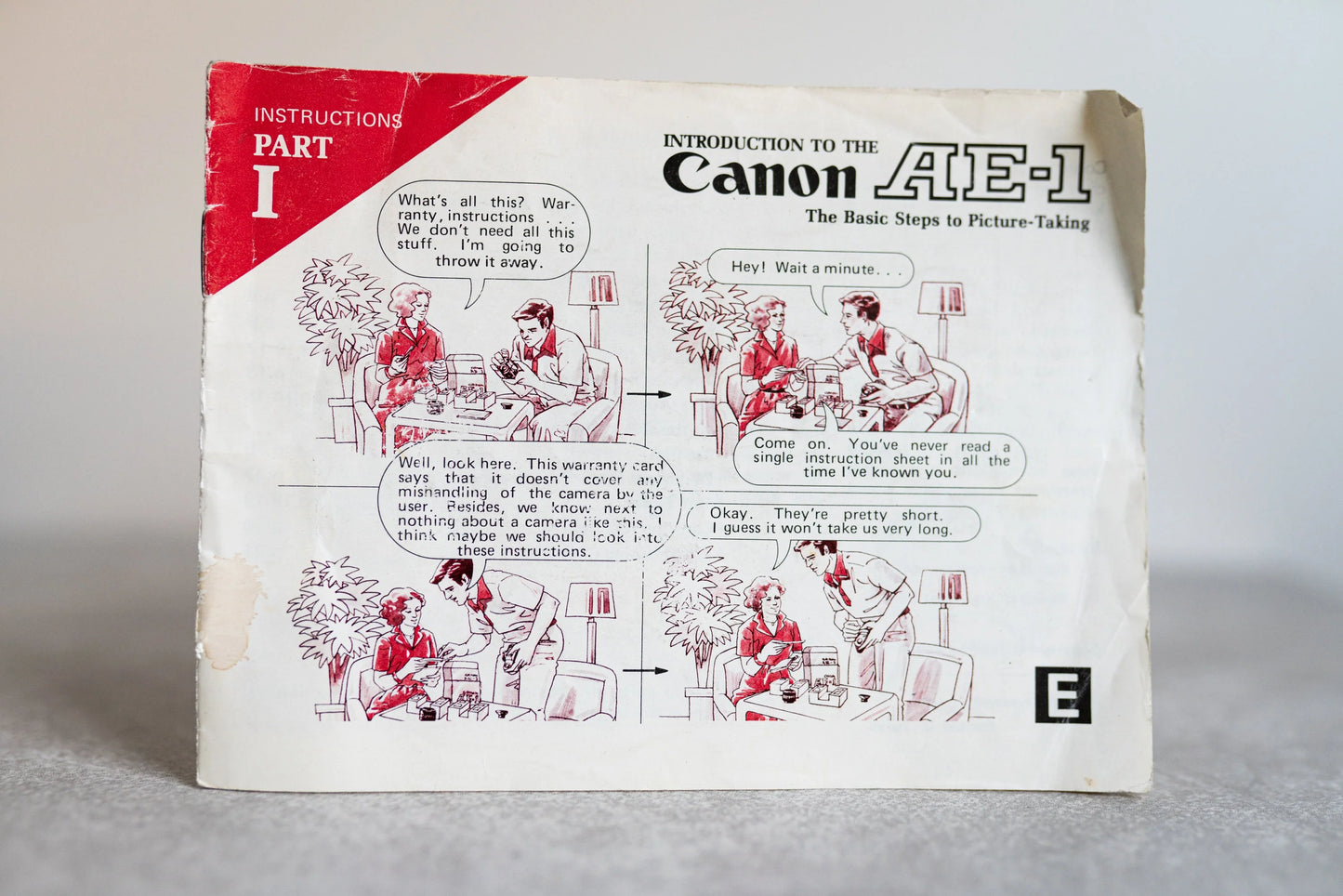 Canon AE-1 Instructions Manual Part I