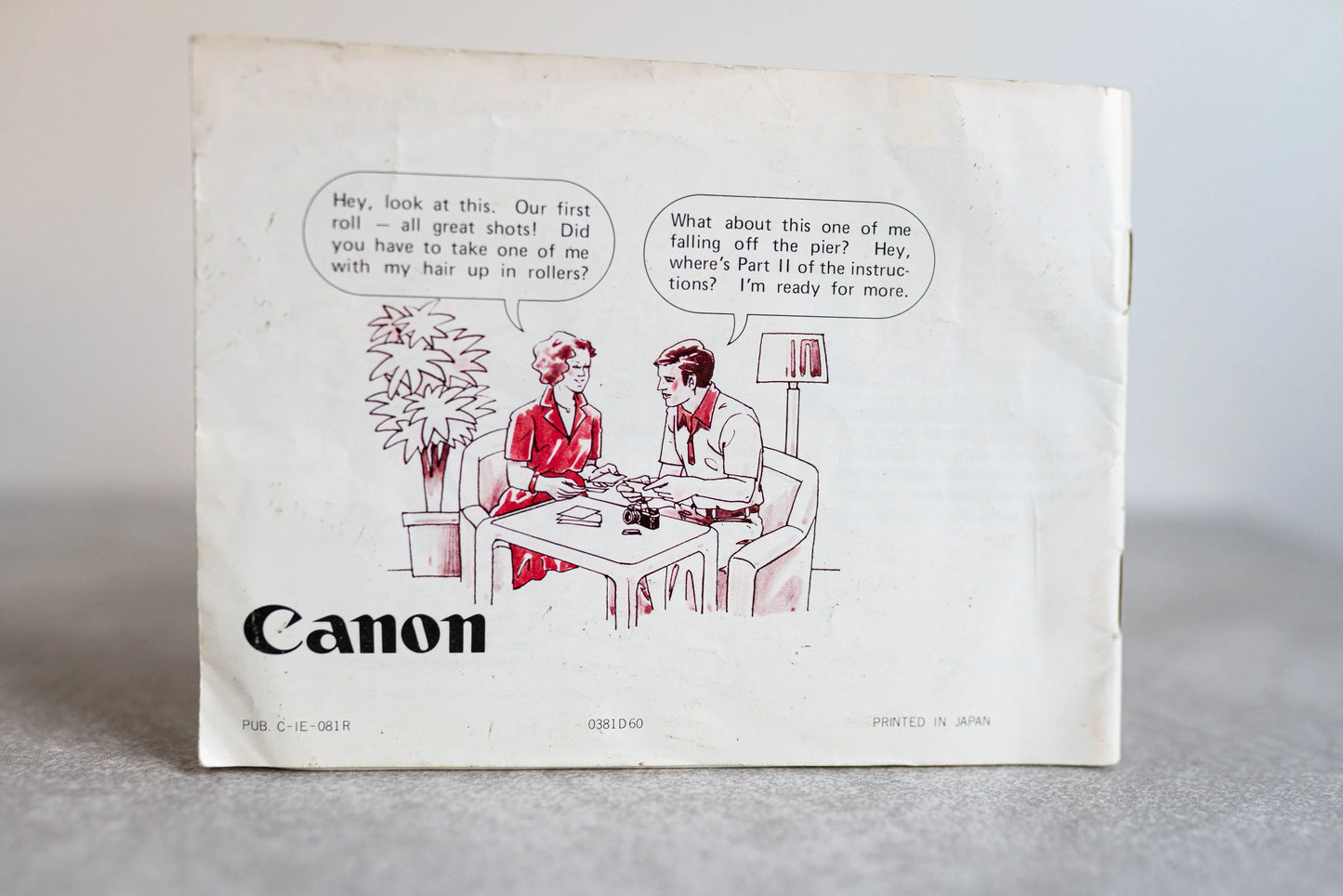 Canon AE-1 Instructions Manual Part I