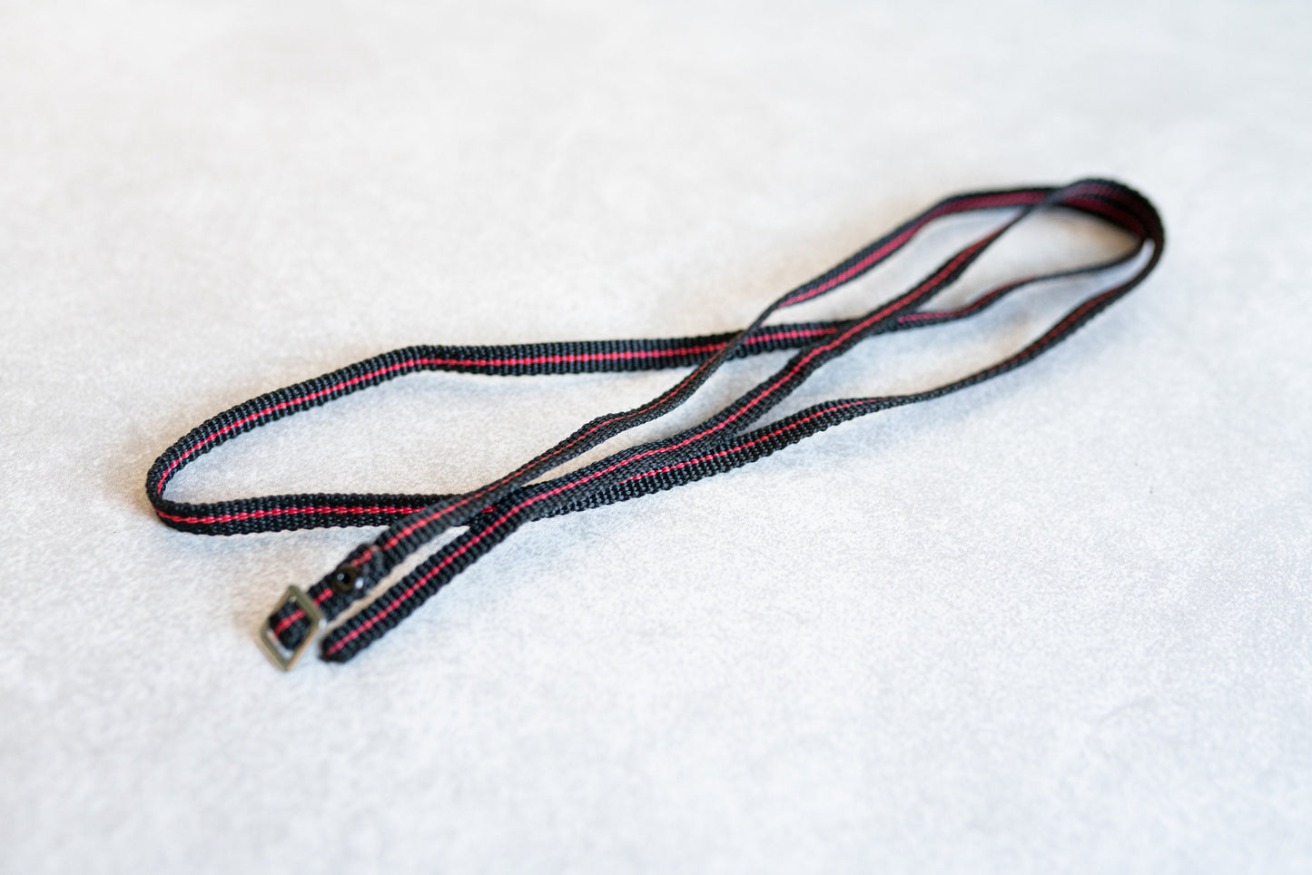 Vintage Black and Red Camera Strap - Thin