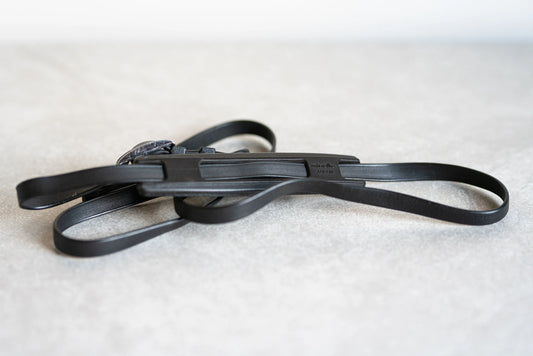 Vintage Minolta Camera Strap - Vinyl - Dark Brown