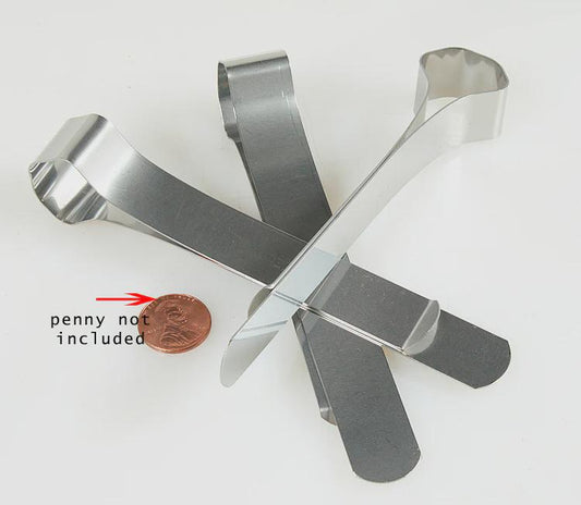 Thin Stainless Steel Office Bankers Clips/background Clip Set Of-3