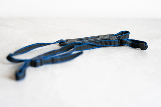 Minolta Camera Strap - Black and Blue - Circa 2000