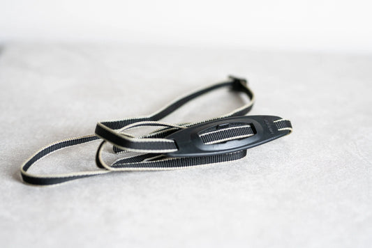 Vintage Minolta Camera Strap - Tan / Black