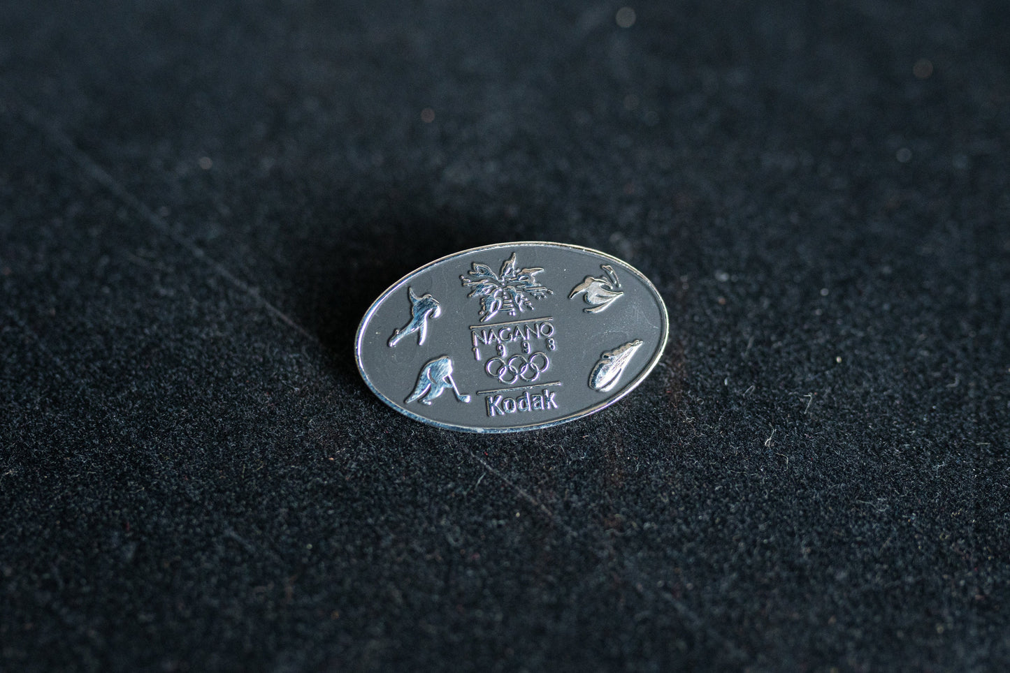 Nagano 1998 Collectors Pin Kodak Winter Olympic Sports - Black - New Old Stock