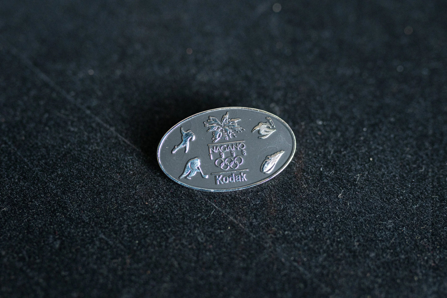 Nagano 1998 Collectors Pin Kodak Winter Olympic Sports - Black - New Old Stock