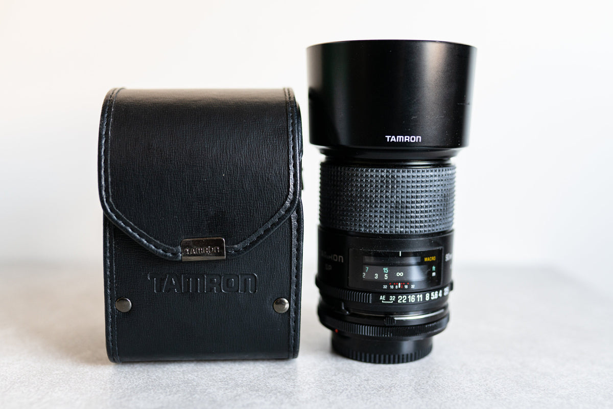Tamron SP 90mm f2.5 Macro Lens, Canon FD Mount, Hood & Case
