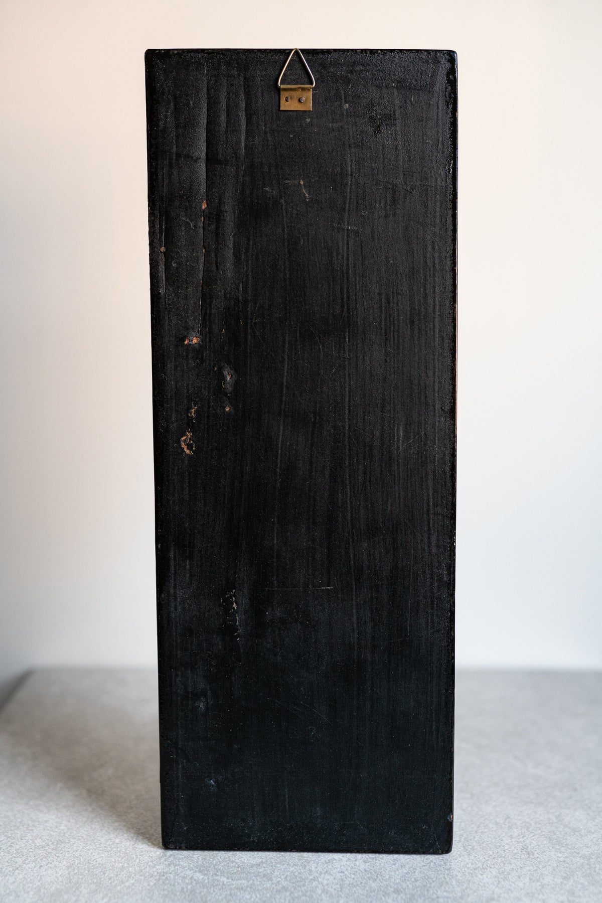 Laquered Board w/ Inlaid Mother of Pearl Fishing Scene