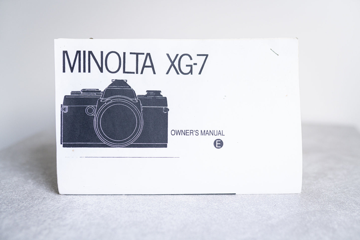 Vintage Minolta XG-7 Owners Manual User Guide (Copy)